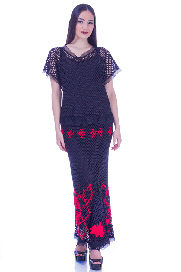 Rochie plasa cu broderie I-17